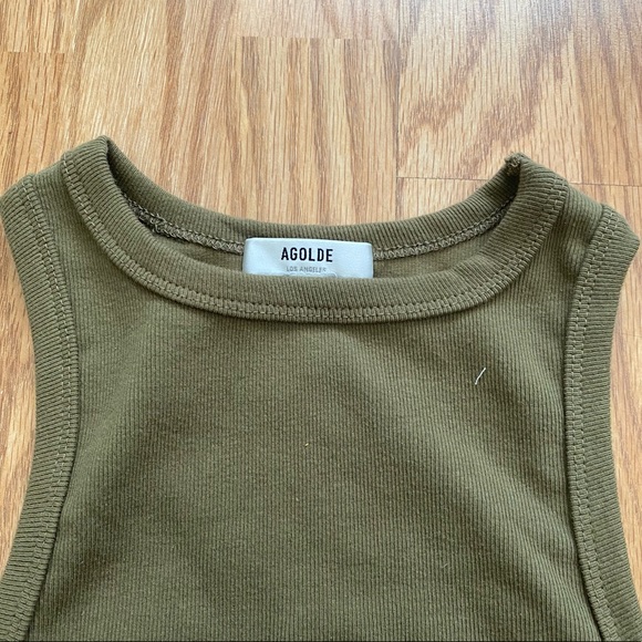 NEW AGOLDE OLIVE RIB TANK TOP SZ XS - Picture 4 of 5